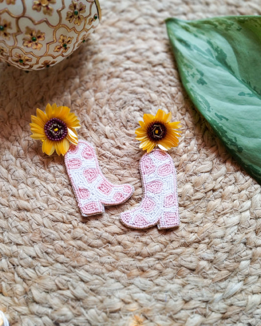 SUNFLOWER BOOTS EARRINGS