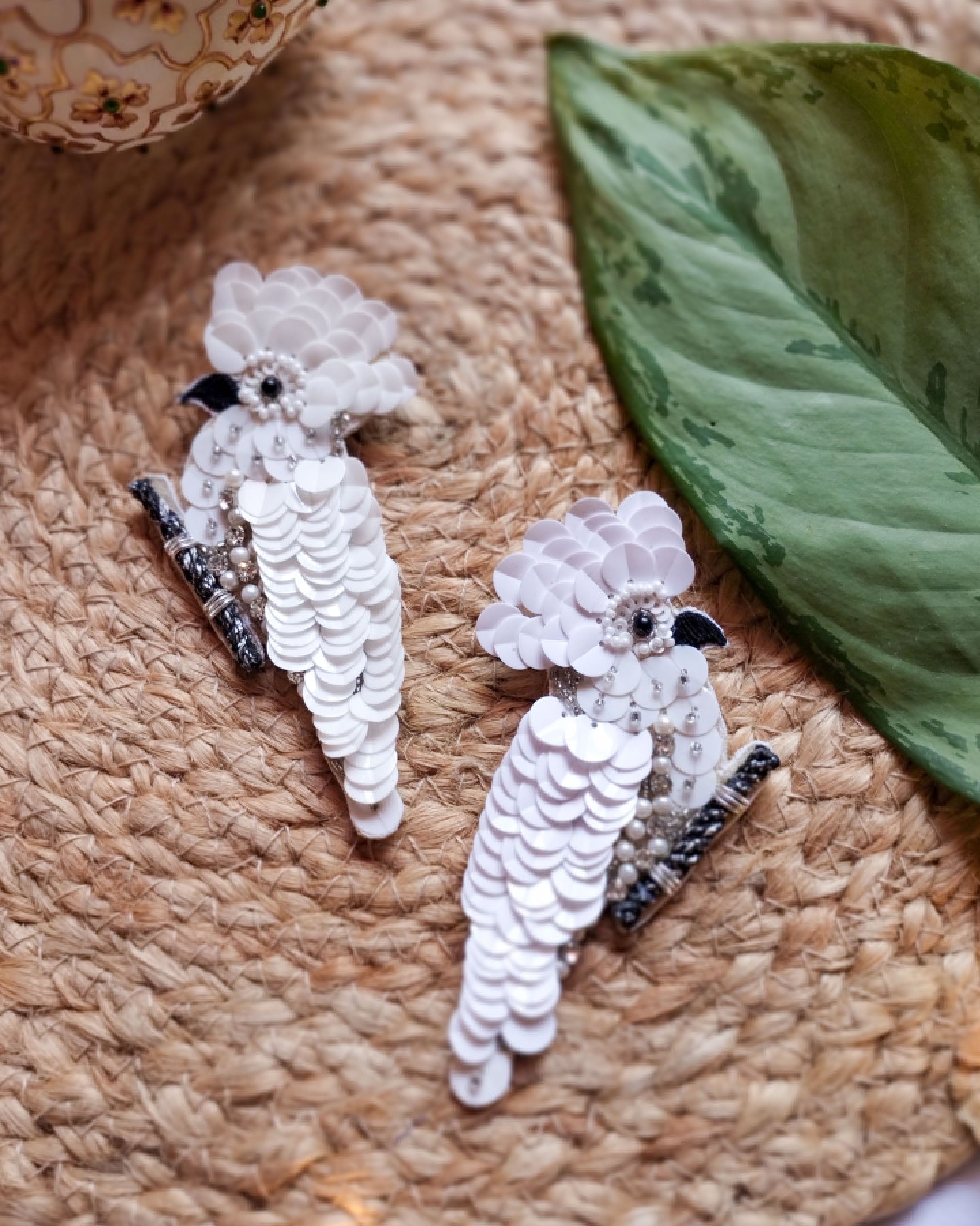 WHITE BIRD BOHO EARRINGS